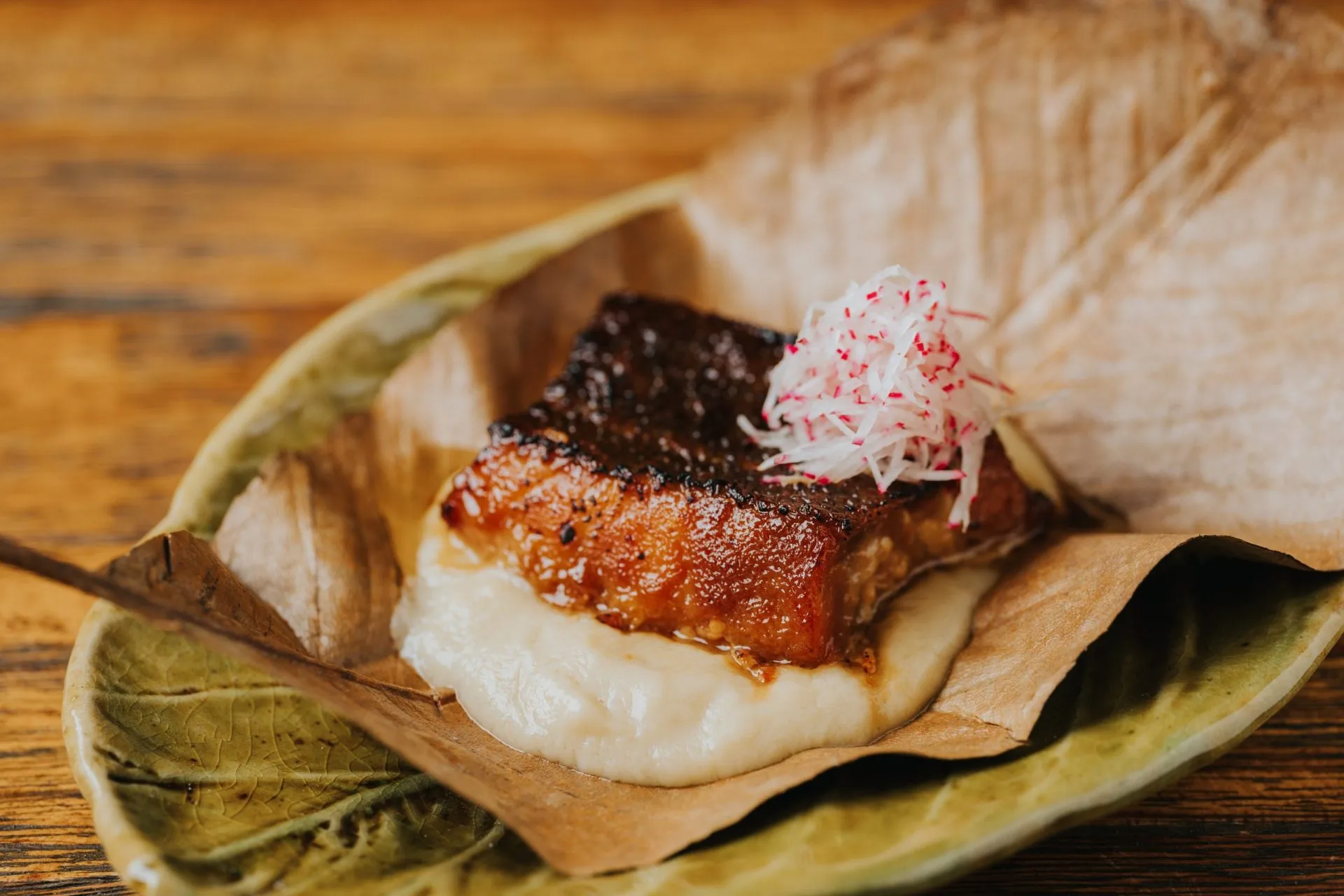 Bao de panceta glaseada
